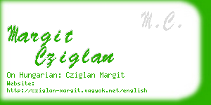 margit cziglan business card